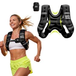 12 lb. Unisex Reflective Weighted Vest with Adjustable Buckles and Detachable Bag, NEW
