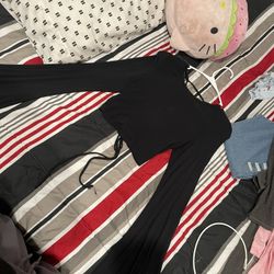 black cropped long sleeve 