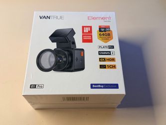 Vantrue E1 Pro 4K Dash Cam with 64GB Memory Card Included, 5GHz WiFi and Dual GPS