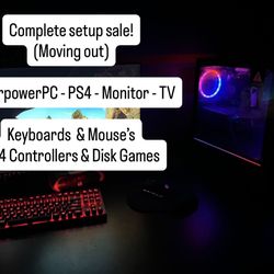 CyberPower PC - DELL Monitor - PS4 - TV