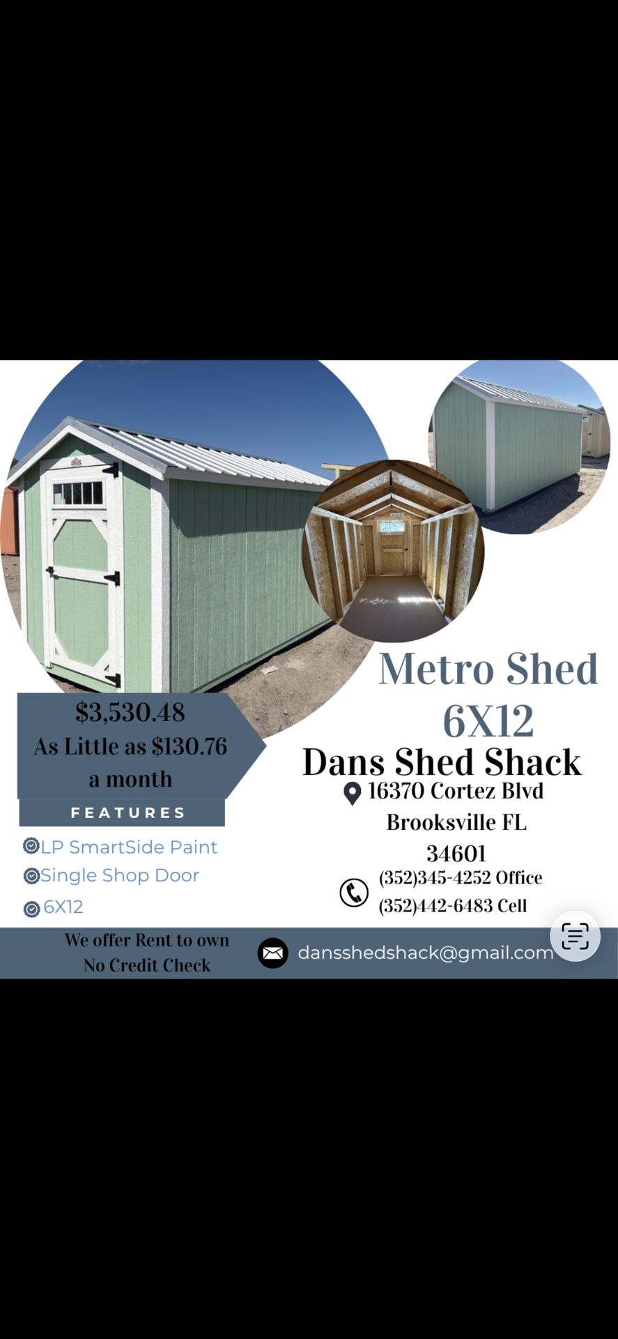 6X12 Metro Shed