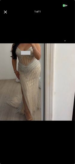 Elegant Silver Gold Dress