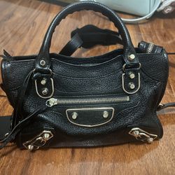 Balenciaga Black gold city mini Bag