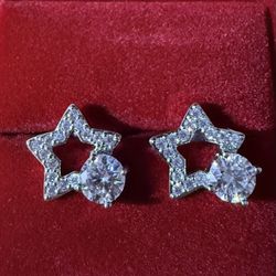 Your A Star Earrings Moissanite 