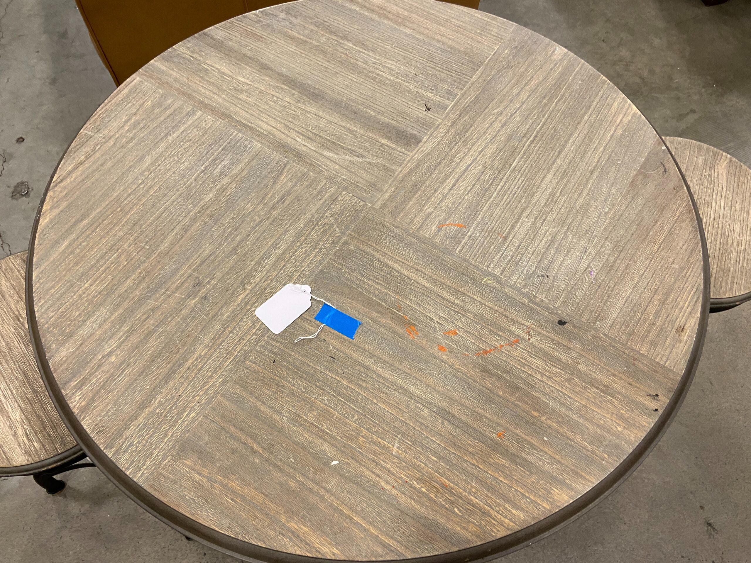 WHALEN BROWN Industrial Metal Base Dining Set with Adjustable Height Stools (Set of 2)