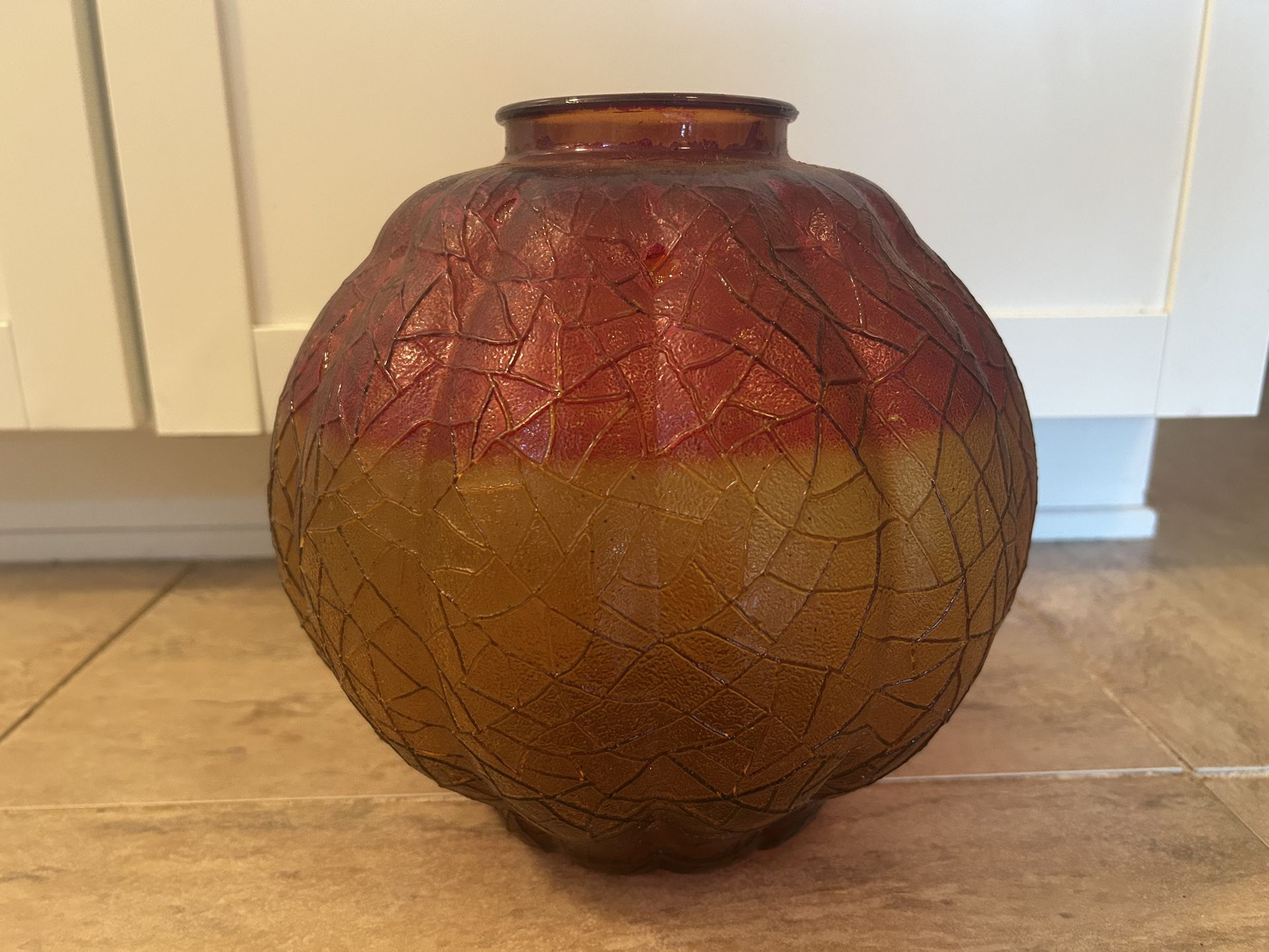Vintage Swag Mid Century Glass Lamp Globe Only