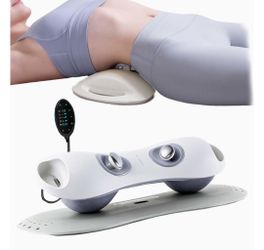 Electric Lumbar Traction Device with a Metal Massage Head for Back & Sciatica Pain Relief