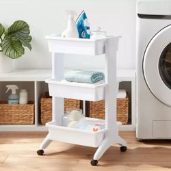 3 Tier Utility Cart White - Brightroom