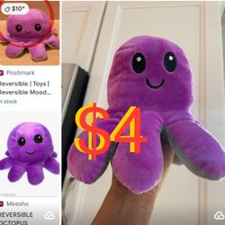 $4 Reversible Octopus 🐙 Plushie like new great for stress relief fidget toy