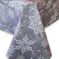 Gray Snowflake Table Cover Brand New 