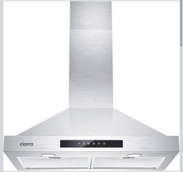  30 Inch Kitchen Vent Hood – Stainless Steel with LED Lighting