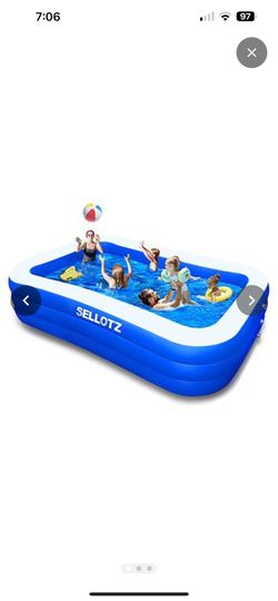 Inflatable Pool for Kids and Adults, 120" X 72" X 22" Oversized Thickened Family Swimming Pool for Toddlers, Outdoor, Garden, Backyard, Summer Water P