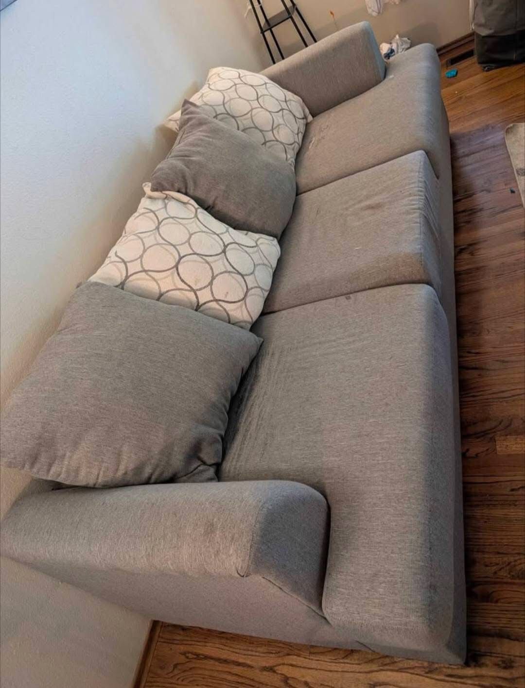 Gray 3 Seat Sofa