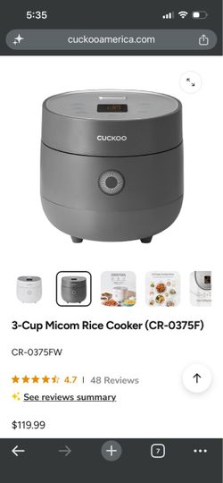 Cuckoo 6-Cup Micom Rice Cooker CR-0375F