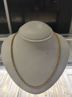 14k solid gold rope necklace 29.7 grams 26 Long layaway available 10% Dwon if you interested please make sure you ask for Maribel thank you