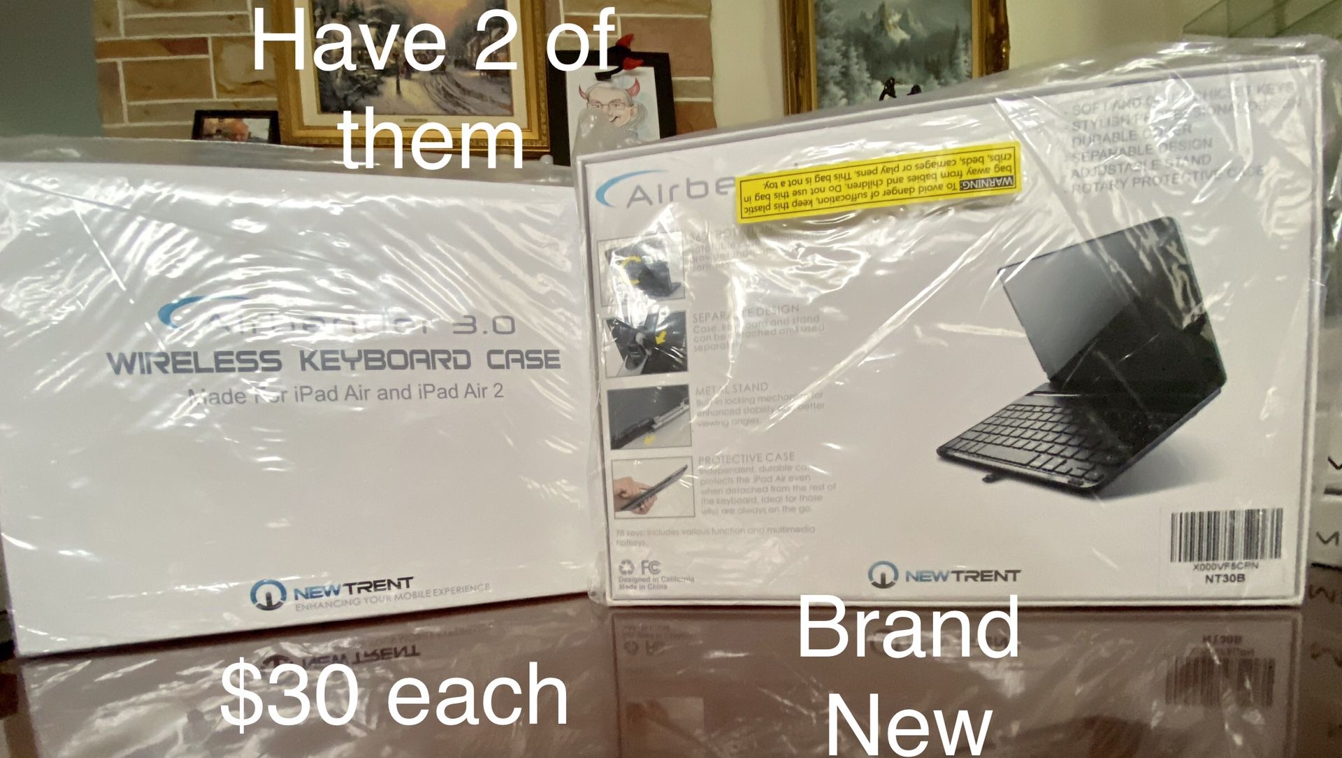 Variety of New Ipad Cases w/keyboards (all iPads) ($20 each)