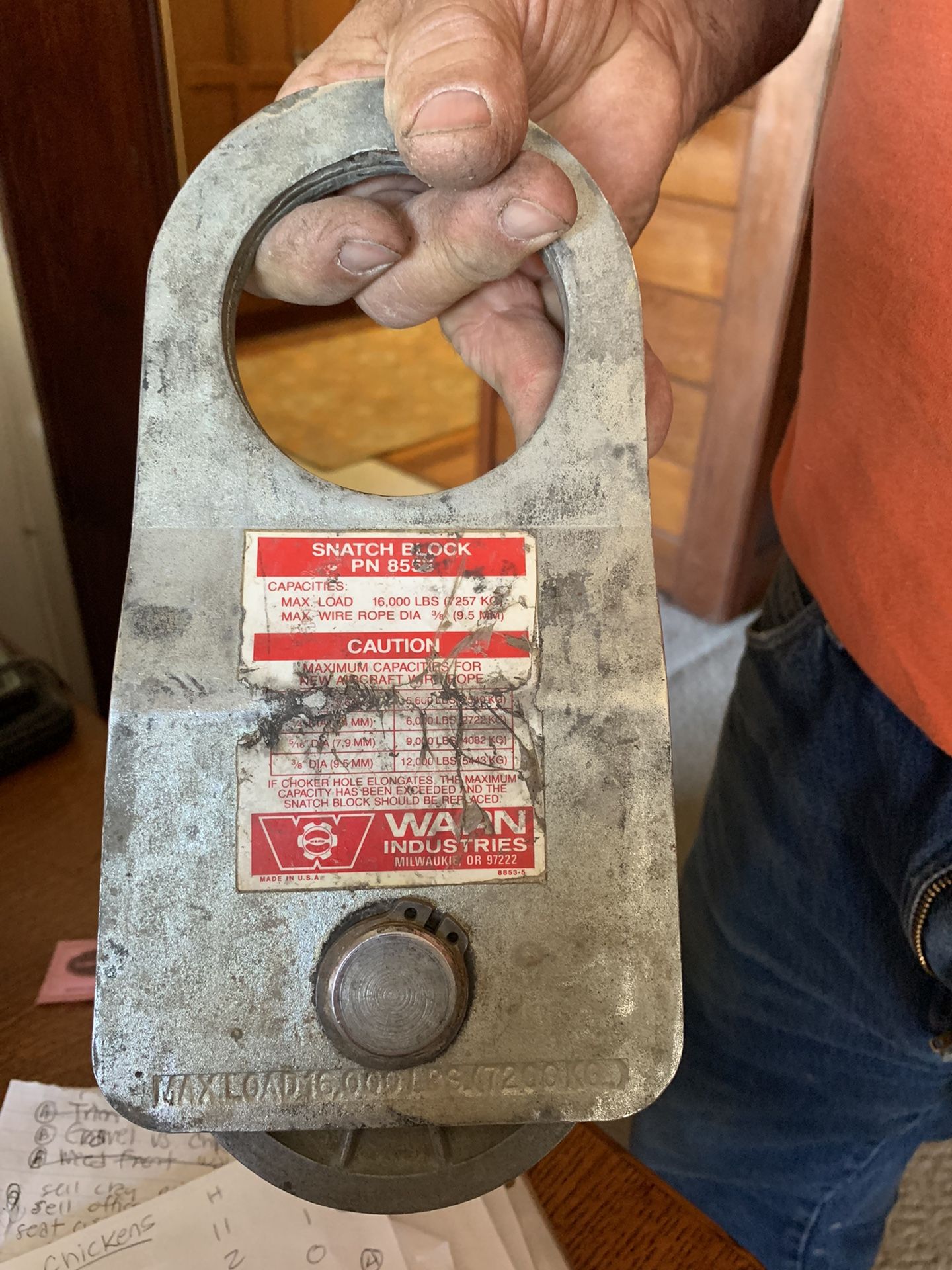 Snatch Block WARN PN 8555 16000 Capacity