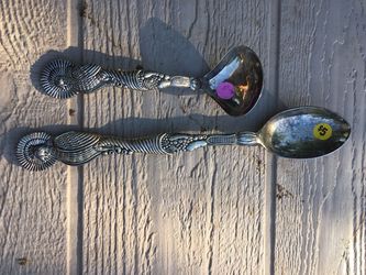 Silver decretive spoons