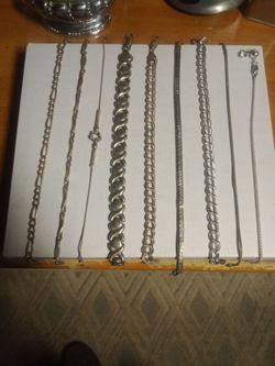 Vintage 7 inch sterling silver bracelets $20 to $30 dollar's a piece.