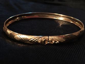 14k solid gold oval bracelet