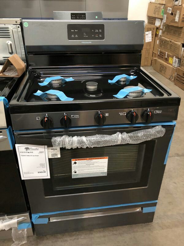 New Discounted Black Stainless Frigidaire Gas Range 1yr Manufacturers Warranty ☝️PARADISE APPLIANCE