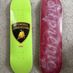Supreme Skateboard Decks (Smoke And Lamborghini)