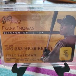 Frank Thomas 1995 Leaf Studio Gold Insert Baseball Card 