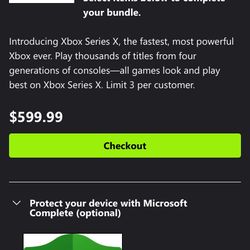 Xbox Series X with two controllers