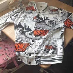 Button Up Cartoon Jacket Never Worn 