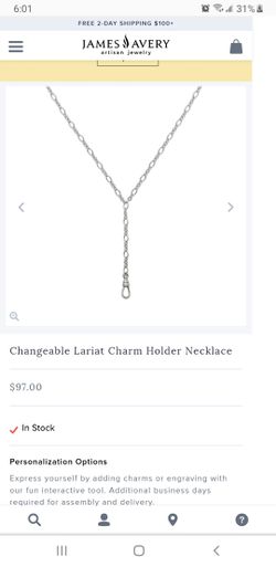 Lariat Charm Holder Necklace