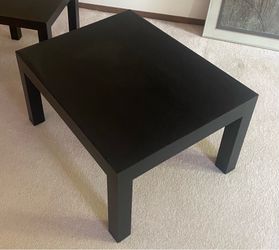 Coffee table with faux leather top