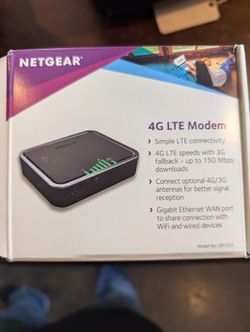 NETGEAR LB1120 4G LTE Modem with Gigabit Ethernet WAN Port - New - Damage to Box