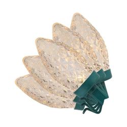 Home Accents 25ct Warm White Faceted C9 LED String Lights