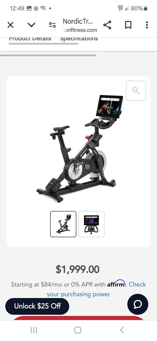 Nordictrak D22i Exercise Bike