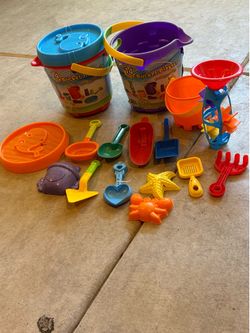 2 14 piece bucket play-sets, one is still unopened.