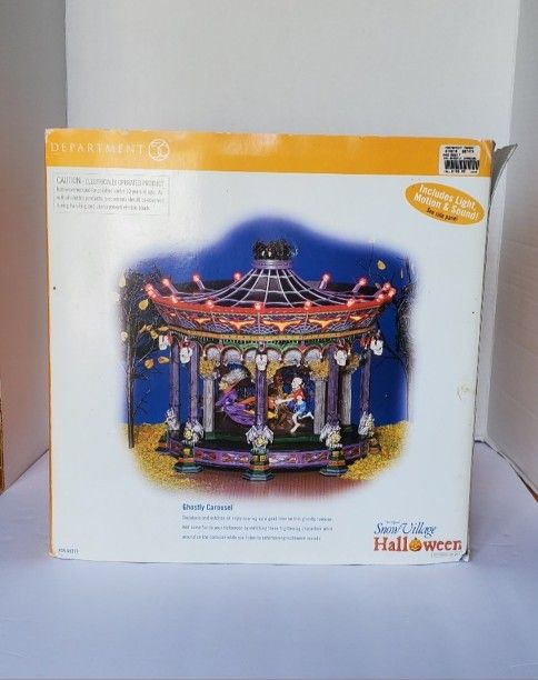 Dept 56 Snow Village Ghostly Carousel Halloween
