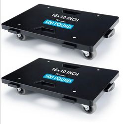 Nellyke Furniture Dolly, 2 Pack Dollies with Wheels,16'' X10'' Small Flat Dolly with 500LBS Large Capacity, Furniture Movers with Wheels Heavy Duty, C