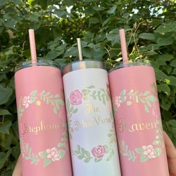 Bridal Party Insulated Metal Tumblers 