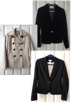 2 jackets and 1 coat