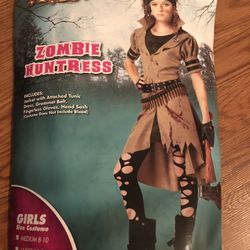 Zombie huntress kids Halloween costume size medium 8 to 10