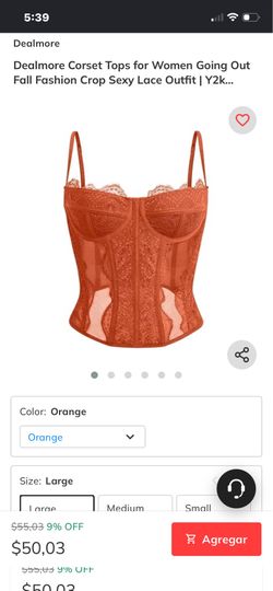 Orange women corset