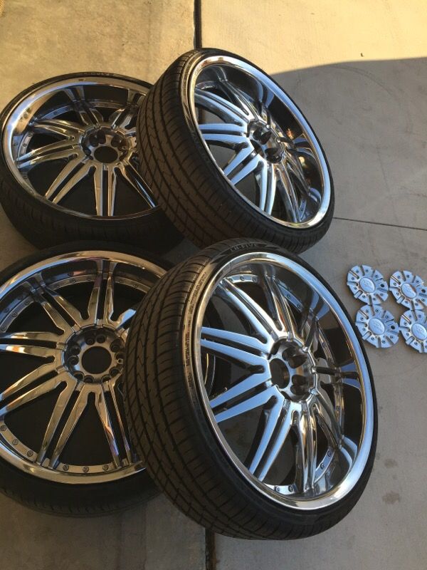CHROME 22 inch rims 5 lug UNIVERSAL