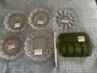 Vintage Glass Egg / Relish Dishes