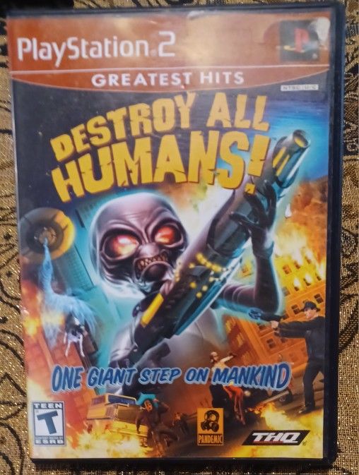 Playstation2 Destroy All Humans Video Gamebaliens Fighting