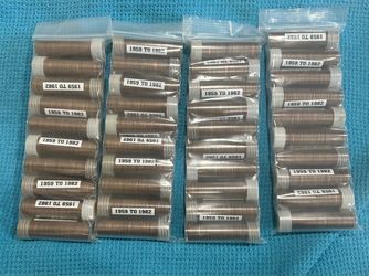 Lincoln Penny Rolls 1959 to 1982 Lot