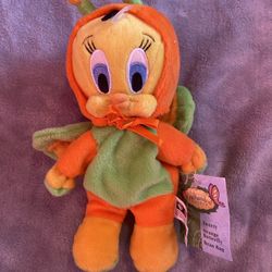 1999 Warner Brothers Tweety’s Enchanted Garden Orange Butterfly Plush 9” new