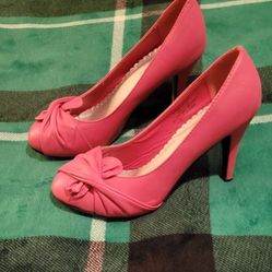 WOMENS RUE 21 ETC HEELS PINK SIZE 10