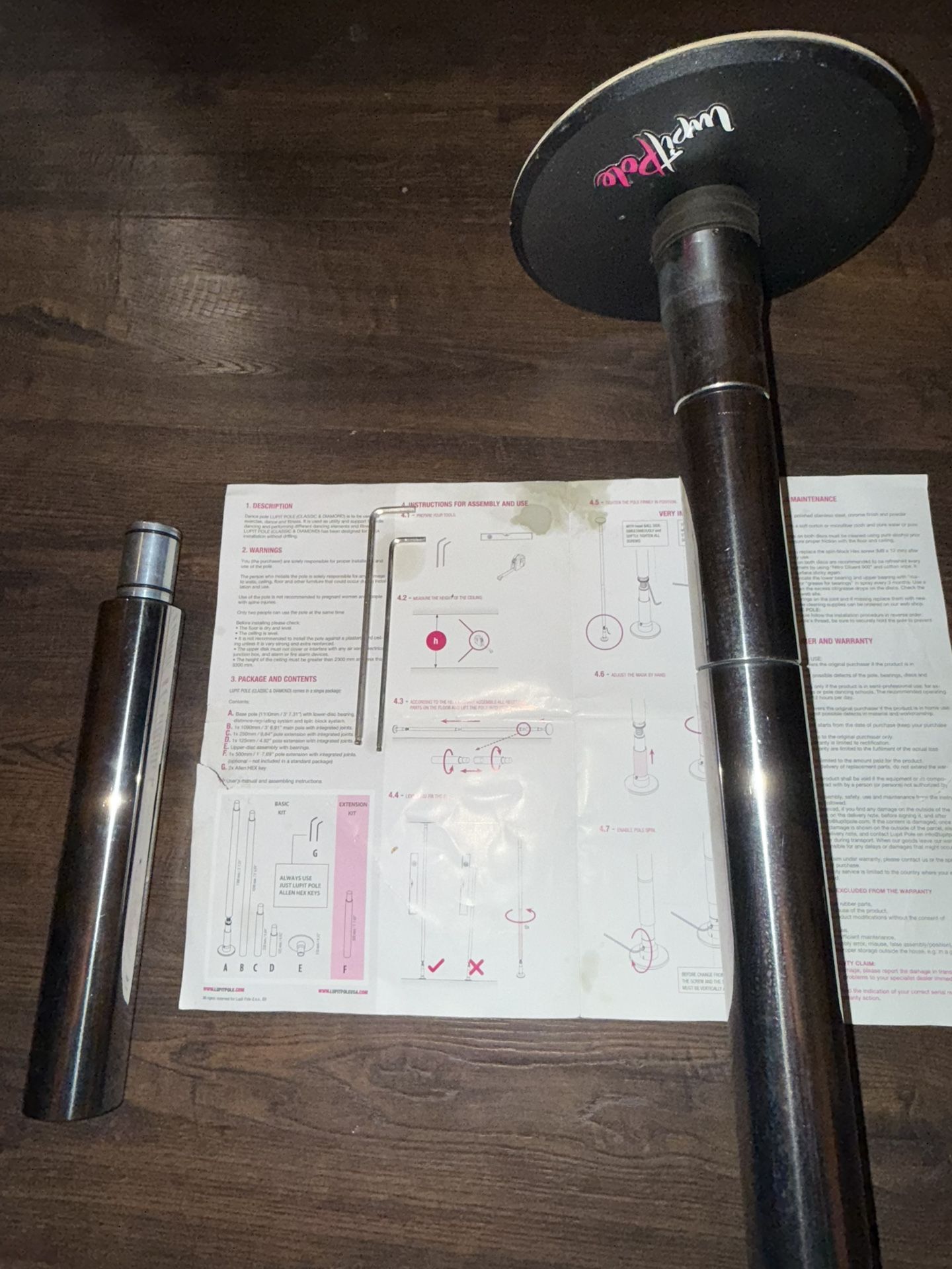 LupitPole Exercise Pole