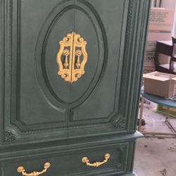 Restored Custom Painted Armoire 