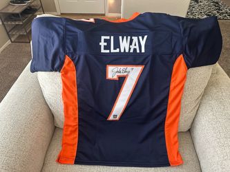 John Elway #7 Signed Denver Broncos Speciality Jersey Stitched Certified. No patches or logos, designed for framing